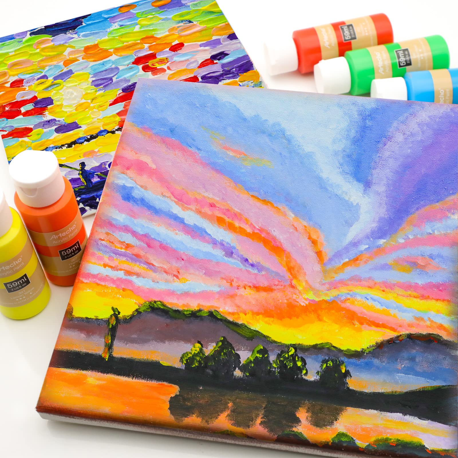 Acrylic Paint 2oz Set #Size_12 Colors (0.74oz)