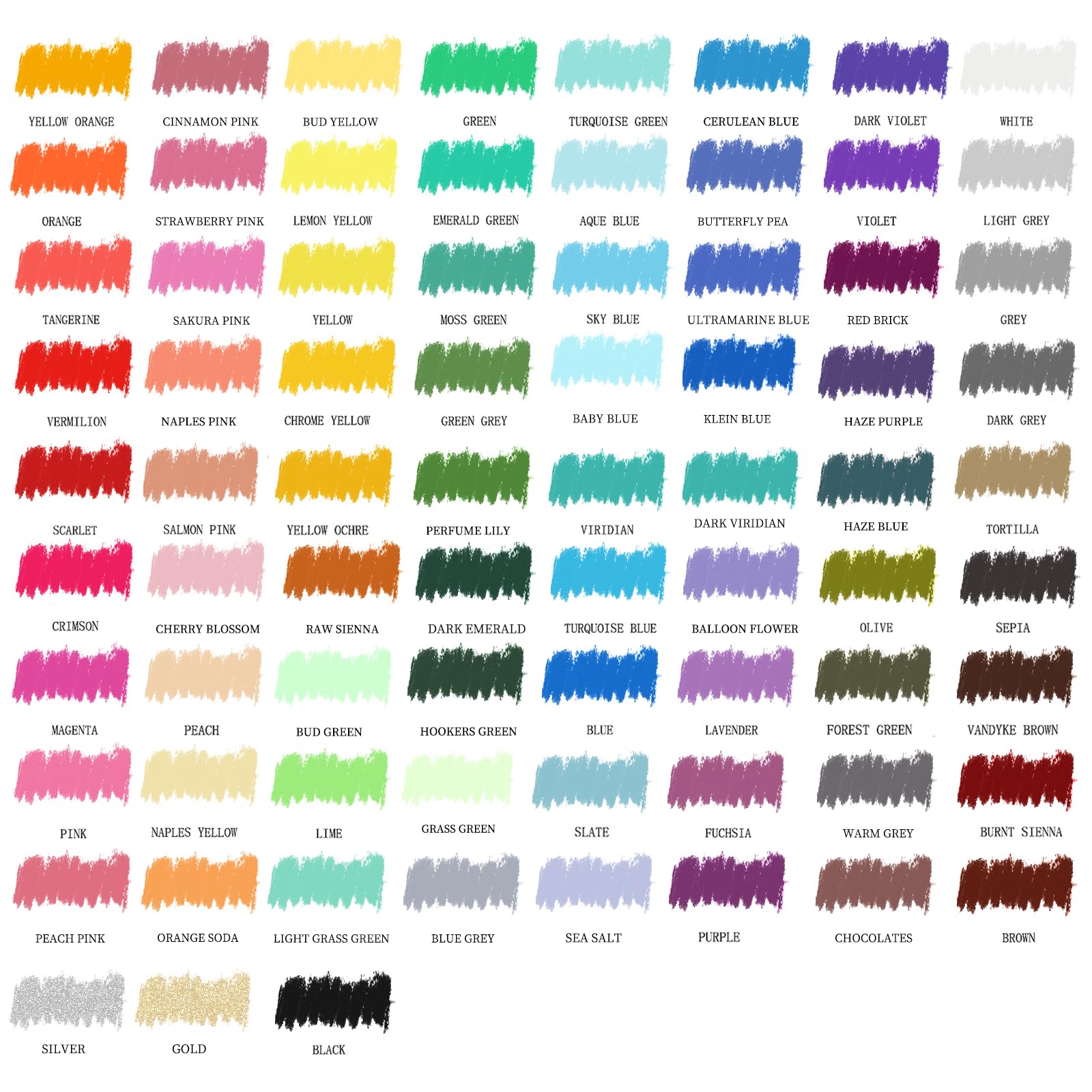 Oil Pastel Set 8mm #Size_8x60mm 75 Basic Colors 75 PCS