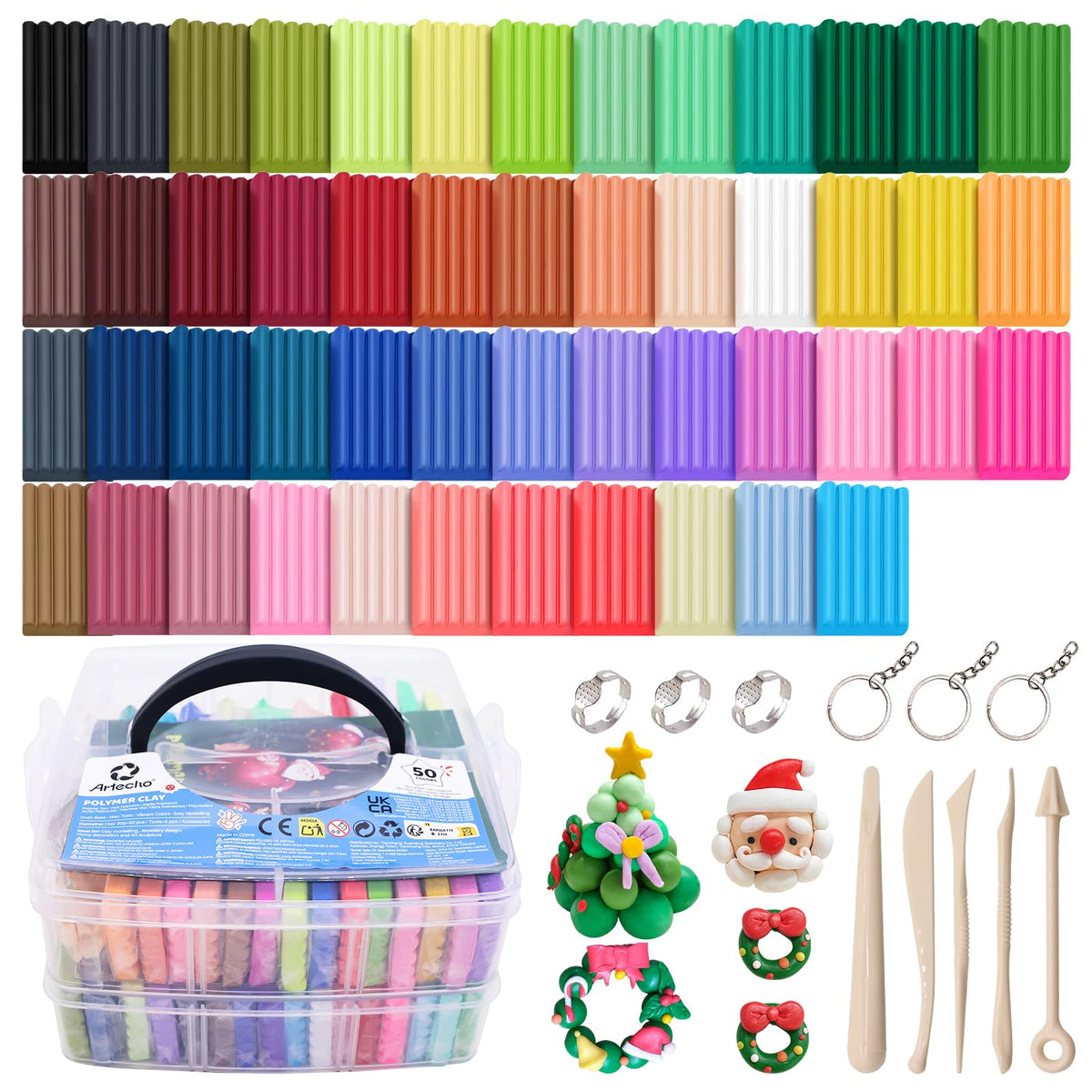 Polymer Clay Set #Size_50 Basic Colors
