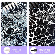 Artecho Dual Tip Acrylic Paint Pen White 5pcs set-Fine Tip and Brush Tip