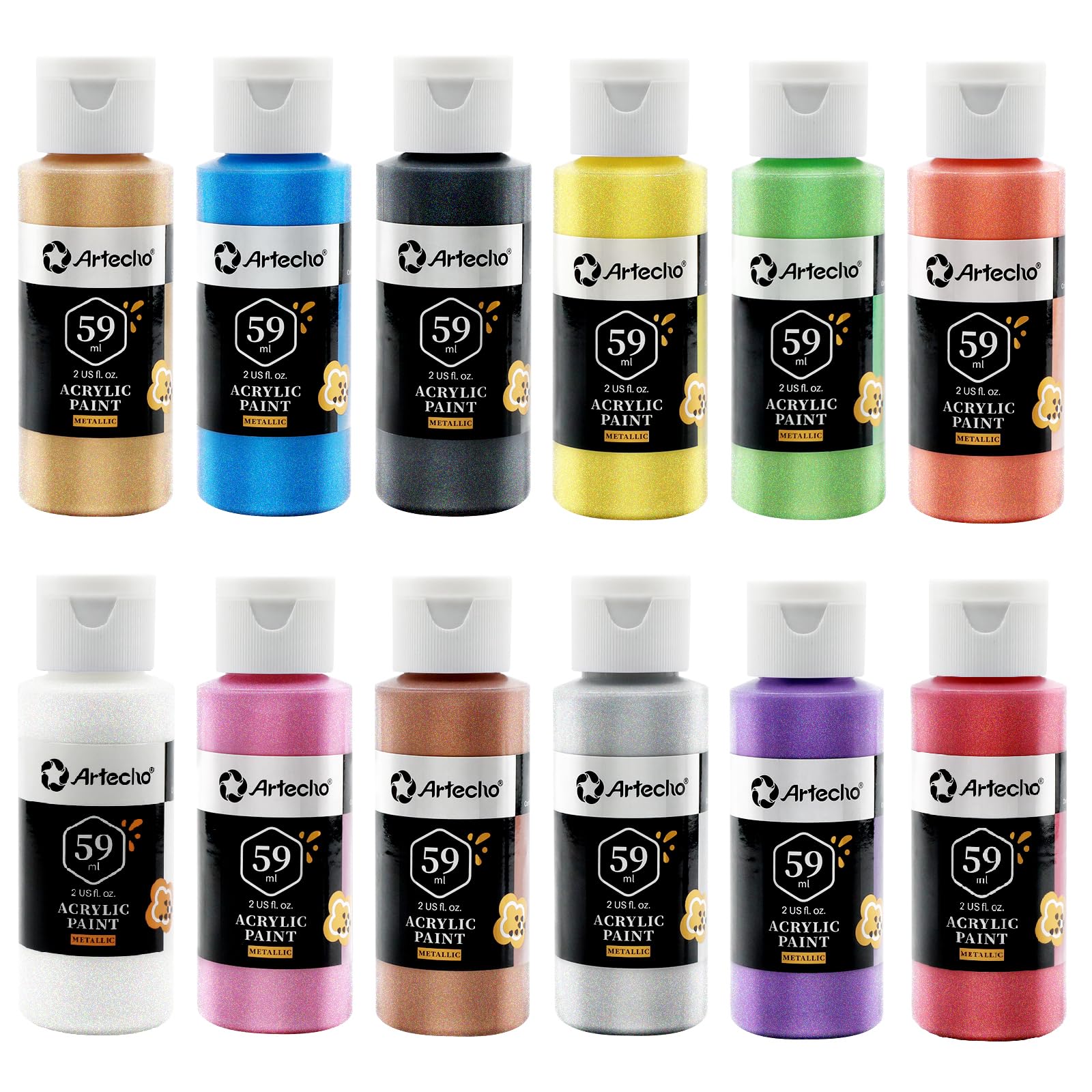 Acrylic Paint 4.05oz #Color_12 Metallic Colors