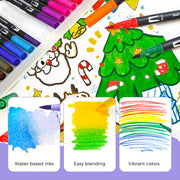 Artecho 24 Colors Dual Tip Markers for Adult Coloring Books