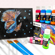 Artecho Acrylic Paint Set 20 Metallic Colors 2oz/59ml with 10 Brushes