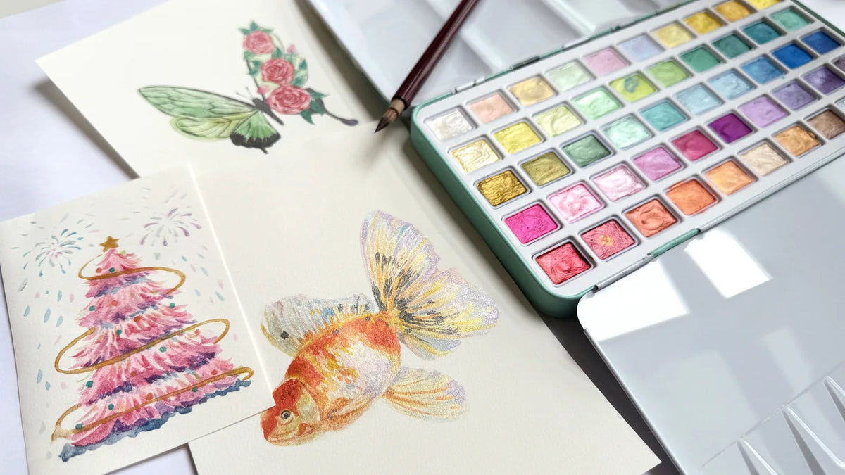 Metallic Watercolor Moments